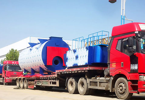 山東濰坊新家旺飼料1噸燃氣蒸汽鍋爐